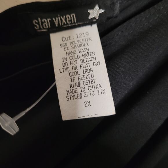 Star Vixen Black & White Animal Print One-Shoulder Maxi Dress - Women's 2XL - Picture 2 of 10